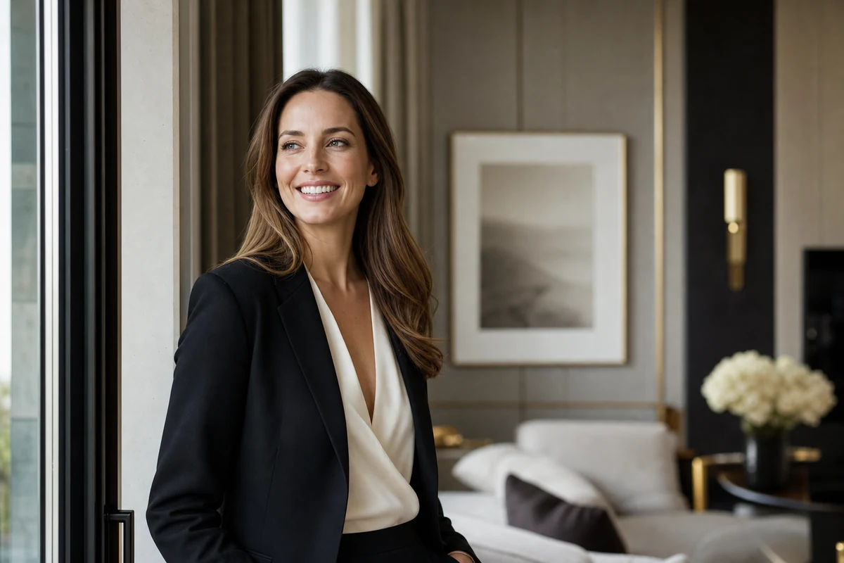 Confident patient smiling in a refined lifestyle setting